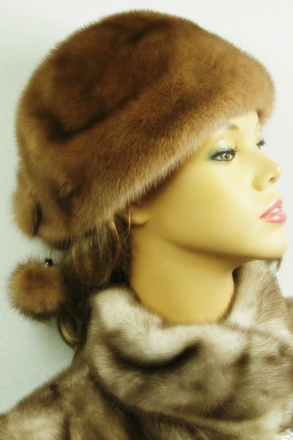 czapka futrzana z norki LN21-1